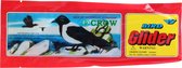 werpvliegtuig Crow 26 cm piepschuim wit/zwart