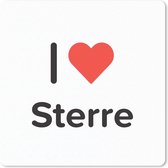 Muismat - Mousepad - I love - Sterre - Meisje - 30x30 cm - Muismatten