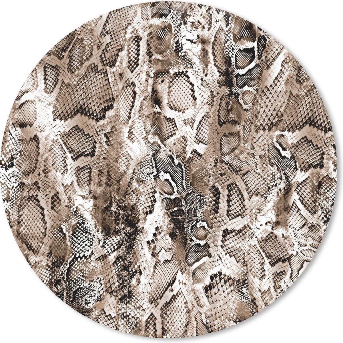 Muismat rond 40x40 cm - Mousepad Dierenprint - Schubben - Vormen - Ronde muismatten
