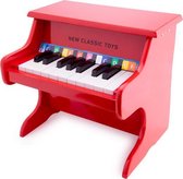 piano 18 toetsen junior 32,5 cm hout rood