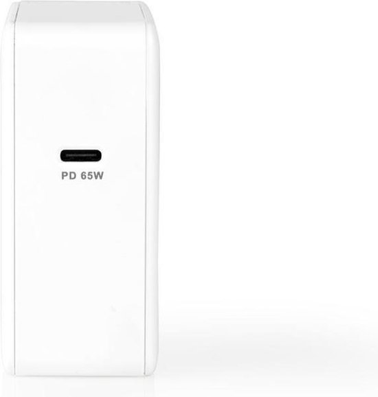 Chargeur Nedis | Fonction de charge rapide | PD3. 0 27W / PD3. 0 36W / PD3. 0 45W / PD3. 0 65W | 0 / 3.25AA | sortie : 1 | USB-C™ | Câble USB Type-C™ (détaché) | 3,00 m | 65 W. | Sélection de Voltage automatique