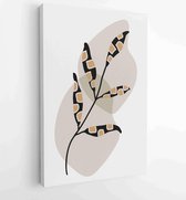 Canvas schilderij - Botanical and gold abstract wall arts vector collection. 4 -    – 1876883188 - 40-30 Vertical