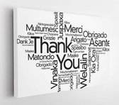 Canvas schilderij - Thank You Word Cloud in different languages, concept background  -     352934129 - 80*60 Horizontal