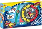 leerklok-set Mickey Mouse junior rubber 3-delig