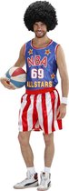 Widmann - Basketbal Kostuum - Basketbal Speler Kostuum Man - Blauw, Rood, Wit / Beige - Small - Carnavalskleding - Verkleedkleding