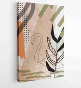 Canvas schilderij - Abstract organic shape Art design for poster, print, cover, wallpaper, Minimal and natural wall art. 4 -    – 1855434589 - 40-30 Vertical