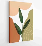 Canvas schilderij - Marble art design with abstract shape and gold pattern. Design for print, cover, wallpaper, Minimal and natural wall art. 2 -    – 1843024798 - 80*60 Vertical
