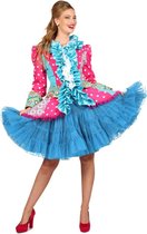 Wilbers - Dans & Entertainment Kostuum - Musical Theater Petticoat Luxe Aqua Vrouw - blauw - One Size - Carnavalskleding - Verkleedkleding