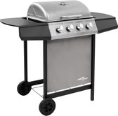 Everest Gasbarbecue met 4 branders zwart en zilverkleurig