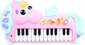 keyboard eenhoorn junior 36 cm roze/blauw