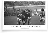 Walljar - FC Utrecht - FC Den Haag '71 III - Zwart wit poster