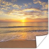 Affiche Plage - Coucher de soleil - Mer - 100x100 cm XXL