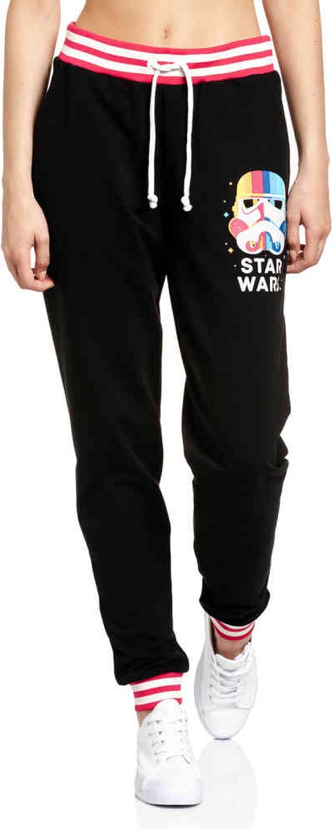 Disney Star Wars Dames joggingbroek -S- Stormtrooper Stripes Zwart