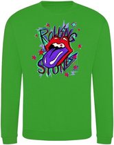 Sweater purple Rolling Stones - Happy green (XS)