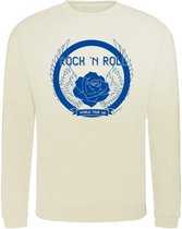 Sweater Rock And Roll blue - Off white (XL)
