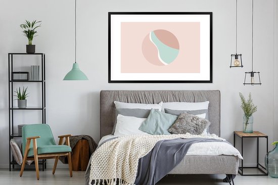 Cadre photo avec affiche - Été - Plage - Pastel - 120x80 cm - Cadre pour affiche