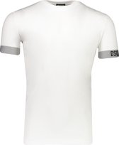 Dsquared2 T-shirt Wit Aansluitend - Maat S - Heren - Herfst/Winter Collectie - Katoen;Elastaan