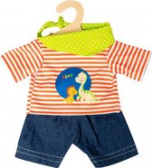 babypoppenkleding junior 28-35 cm oranje 3-delig