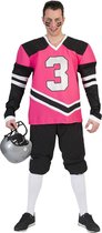 Funny Fashion - Rugby & American Football Kostuum - Montana Quarterback American Football USA - Man - Roze - Maat 48-50 - Carnavalskleding - Verkleedkleding