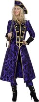 Wilbers - Piraat & Viking Kostuum - Barones Beatrice De Bayonette Piraat Vrouw - paars - Maat 48 - Carnavalskleding - Verkleedkleding