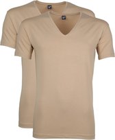 Alan Red T-Shirt V-Neck Stretch Beige 2-Pack - maat M