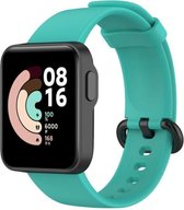 Siliconen Smartwatch bandje - Geschikt voor Xiaomi Mi Watch Lite siliconen bandje - aqua - Strap-it Horlogeband / Polsband / Armband