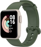 Siliconen Smartwatch bandje - Geschikt voor Xiaomi Mi Watch Lite siliconen bandje - donkergroen - Strap-it Horlogeband / Polsband / Armband