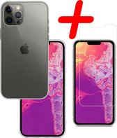 iPhone 13 Pro Hoesje Siliconen Met Screenprotector - iPhone 13 Pro Case Met Screenprotector Transparant - iPhone 13 Pro Hoes - Transparant