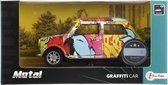 auto Mini Cooper jongens pull-back graffiti