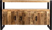 Tv meubel 136*40*80 cm Bruin Hout, Ijzer Rechthoek Tv kast Boekenkast Opbergkast