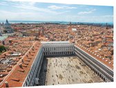 De rode daken en het San Marcoplein van Venetië - Foto op Dibond - 60 x 40 cm