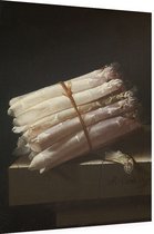 Stilleven met asperges, Adriaen Coorte - Foto op Dibond - 30 x 40 cm