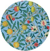 Walljar - William Morris - Four Fruits - Muurdecoratie - Dibond wandcirkel