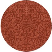 Walljar - William Morris - Acorns and Oak Leaves - Muurdecoratie - Dibond wandcirkel