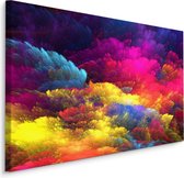 Schilderij - De Abstracte wolken, Multikleur, Premium Print