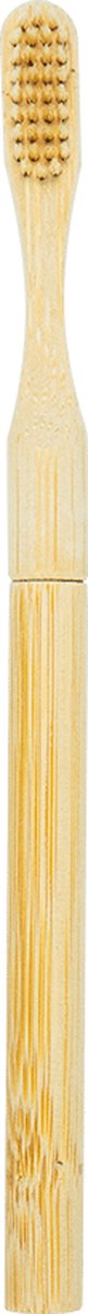 Bamboe Tandenborstel Pakket - 1 Tandenborstel met 4 Vervangbare Borstelkoppen - 100% Bamboe - Op Bamboevezel Gebaseerde Borstelharen