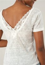 DEELUXE T-shirt met kanten achterkant HAZEL Off White