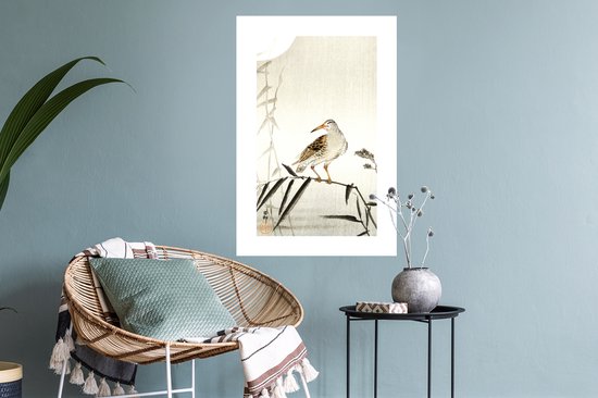 Stickers Stickers muraux - Japon - Vogel - Feuilles - Scandinave - 40x60 cm - Feuille adhésive