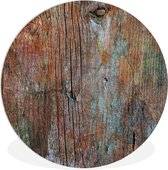 WallCircle - Wandcirkel ⌀ 150 - Industrieel - Plank - Hout - Roest - Ronde schilderijen woonkamer - Wandbord rond - Muurdecoratie cirkel - Kamer decoratie binnen - Wanddecoratie muurcirkel - Woonaccessoires