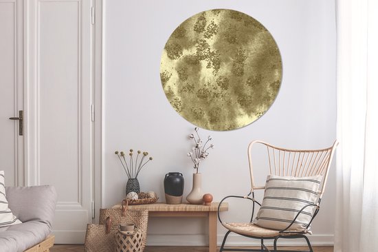 Wall Circle - Indoor Wall Circle - Goud - Glitter - Structure - ⌀ 140 cm - Décoration murale - Peintures Ronds