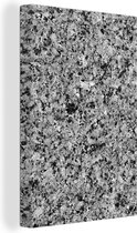 Toile Peinture Granit - Zwart - Cristal - Grijs - 20x30 cm - Décoration murale