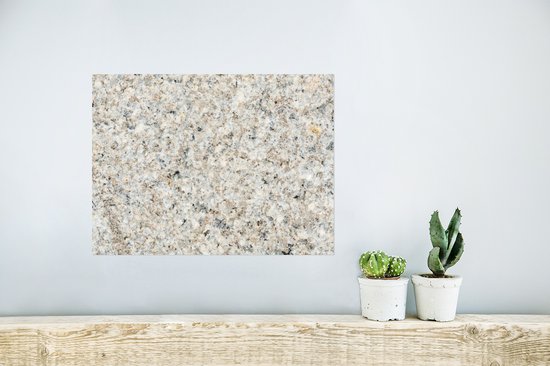 Affiche Boulders - Granit - Wit - Grijs - 40x30 cm