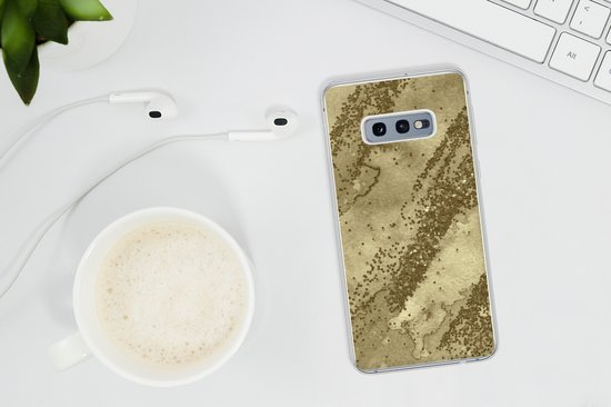 Coque Samsung Galaxy S10e - Glitter - Or - Abstrait - Coque de téléphone en Siliconen