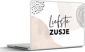 Laptop sticker - 15.6 inch - 'Liefste zusje' - Spreuken - Quotes - Familie - 36x27,5cm - Laptopstickers - Laptop skin - Cover