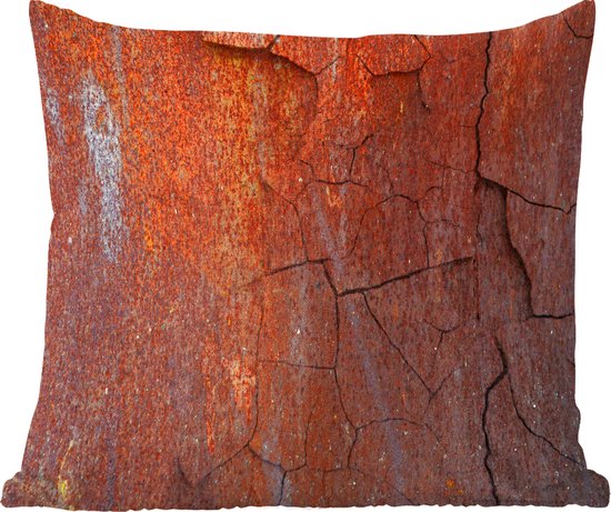 Coussins Coussins décoratifs - Oreillers Salon - 60x60 cm - Rouille - Ligne - Oranje