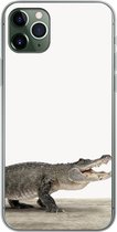 Geschikt voor iPhone 11 Pro Max hoesje - Kinderen - Krokodil - Jongen - Kids - Meiden - Siliconen Telefoonhoesje