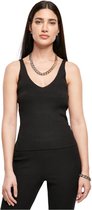 Urban Classics Mouwloze top -XXL- Rib Knit Zwart