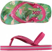 teenslippers meisjes roze/groen maat 23-24