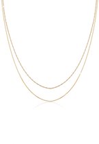 Elli Dames Halsketting Dames Choker Basic Venetiaanse Ketting Gedraaid in 925 Sterling Zilver Verguld