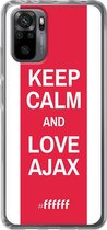 6F hoesje - geschikt voor Xiaomi Redmi Note 10 Pro -  Transparant TPU Case - AFC Ajax Keep Calm #ffffff